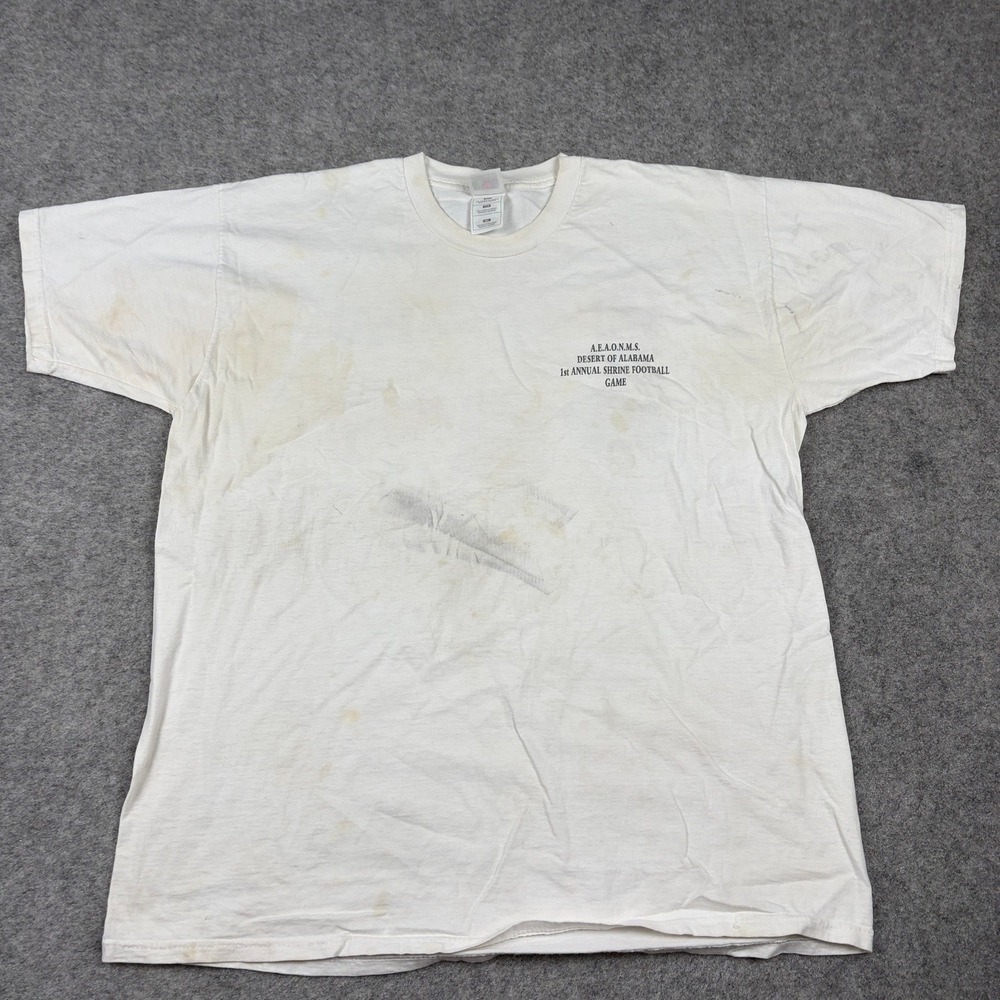 Fruit of the Loom T-Shirt Mens XXL White Desert of Alabama Shrine Football Game - Picture 2 of 16